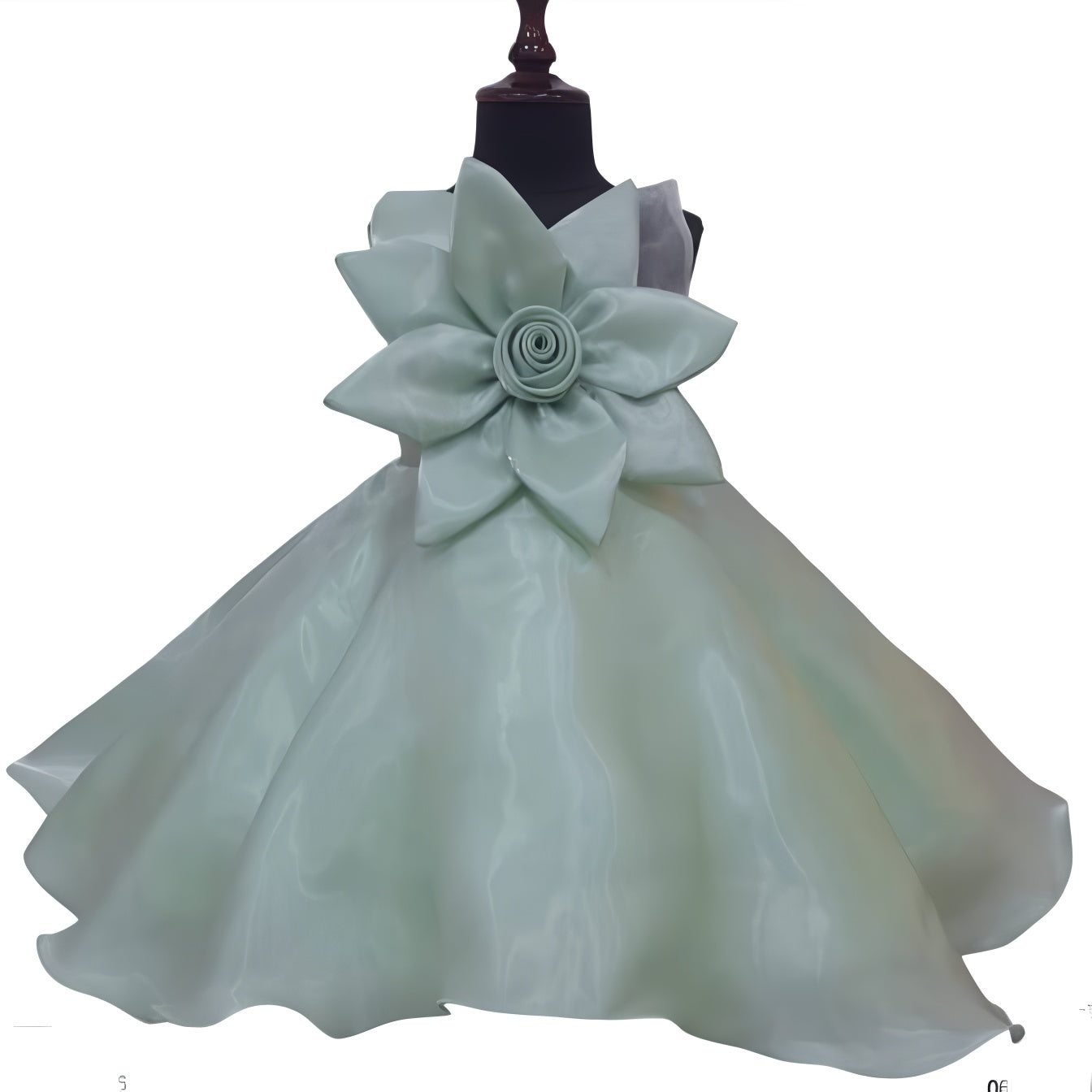 Aqua Green Pink Baby Frock