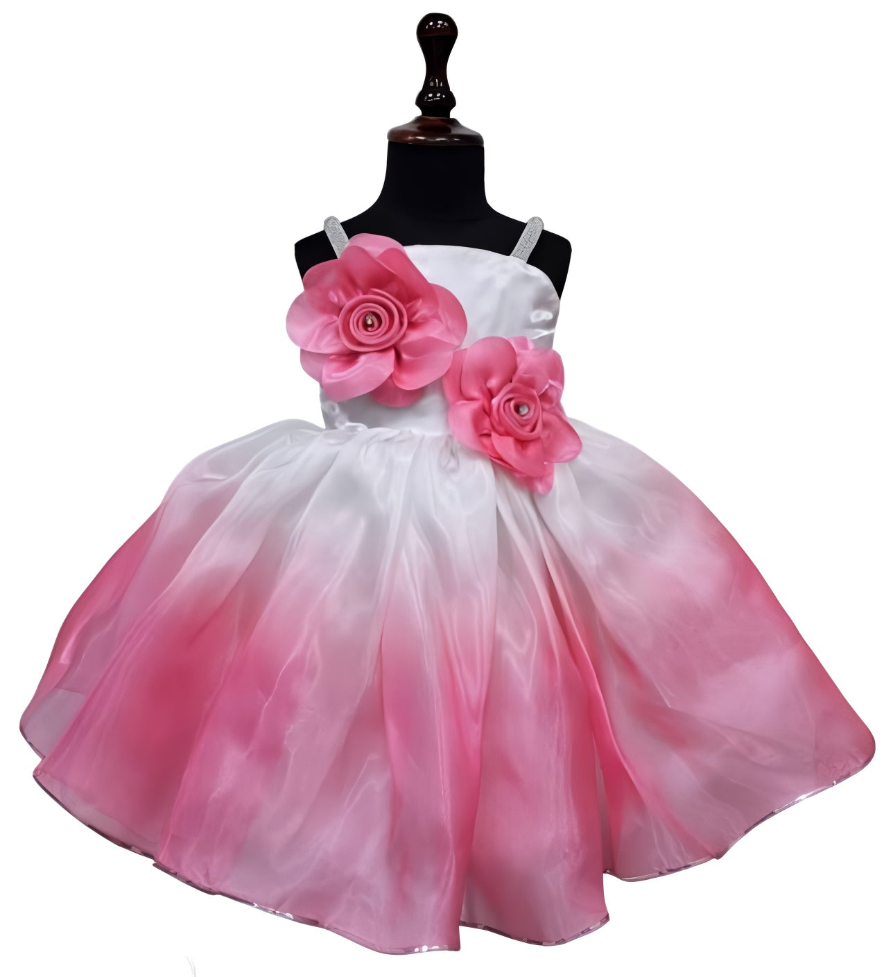 White and Pink frock with flowers