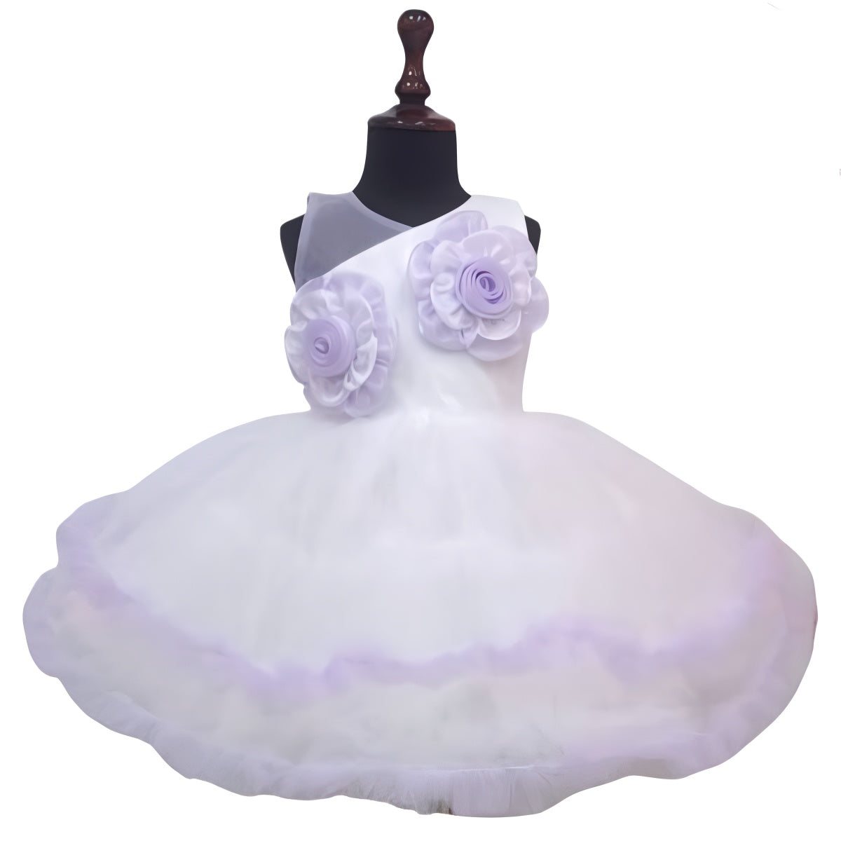 White and Lavender frock with flowers