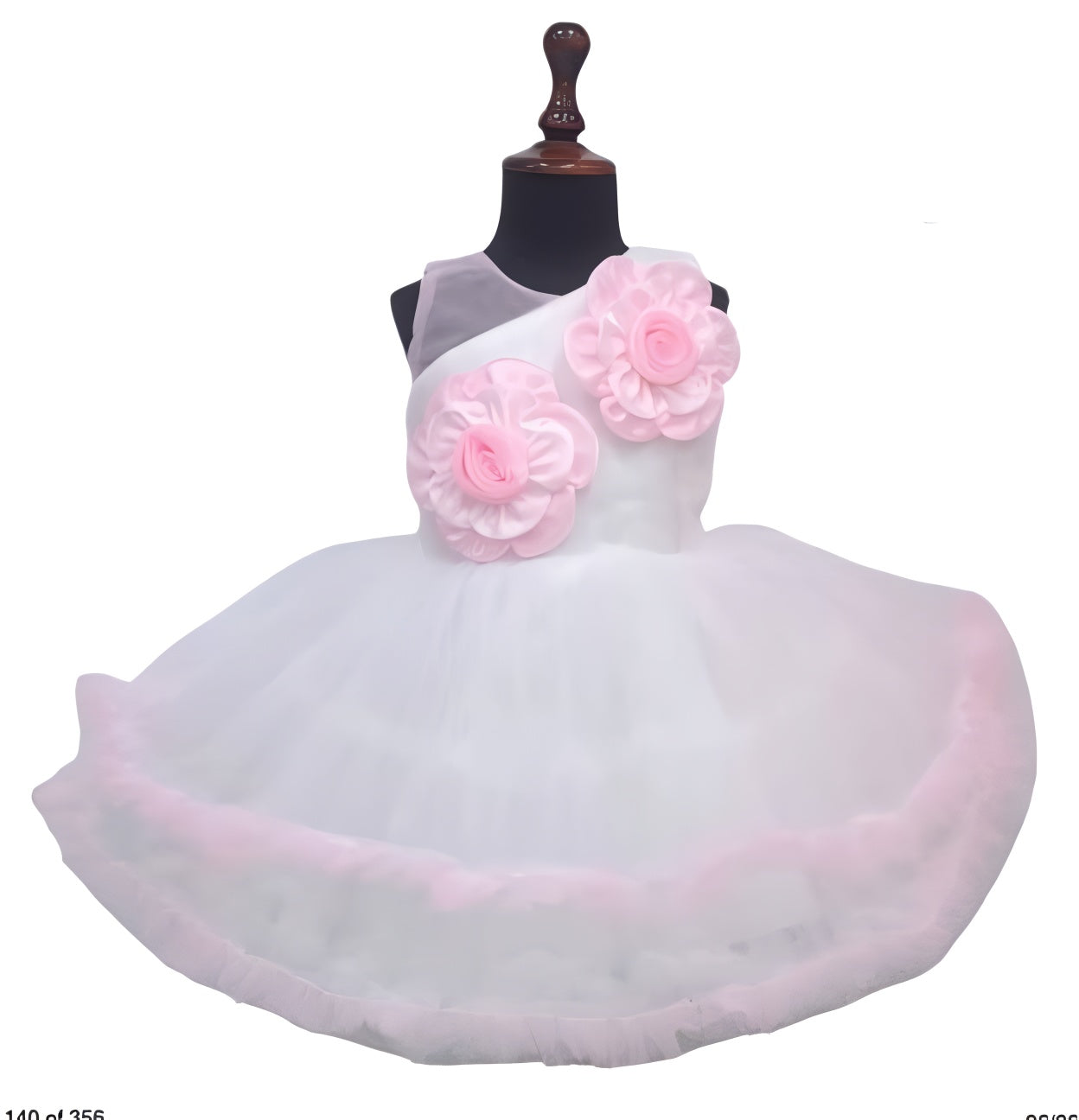 White and Pink frock with flowers