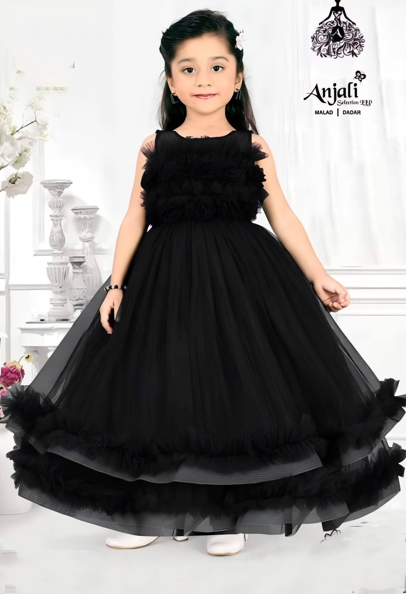 Black Color Long Gown