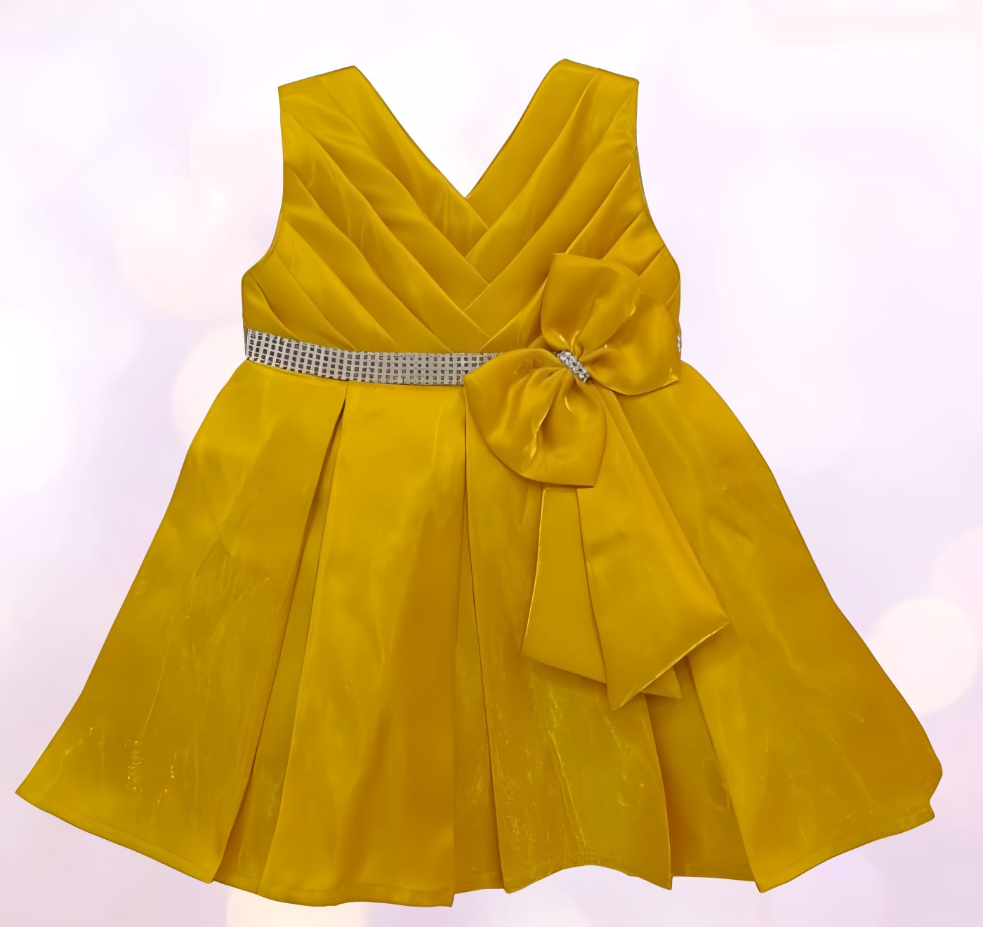 Mustard Color Frock with Bow