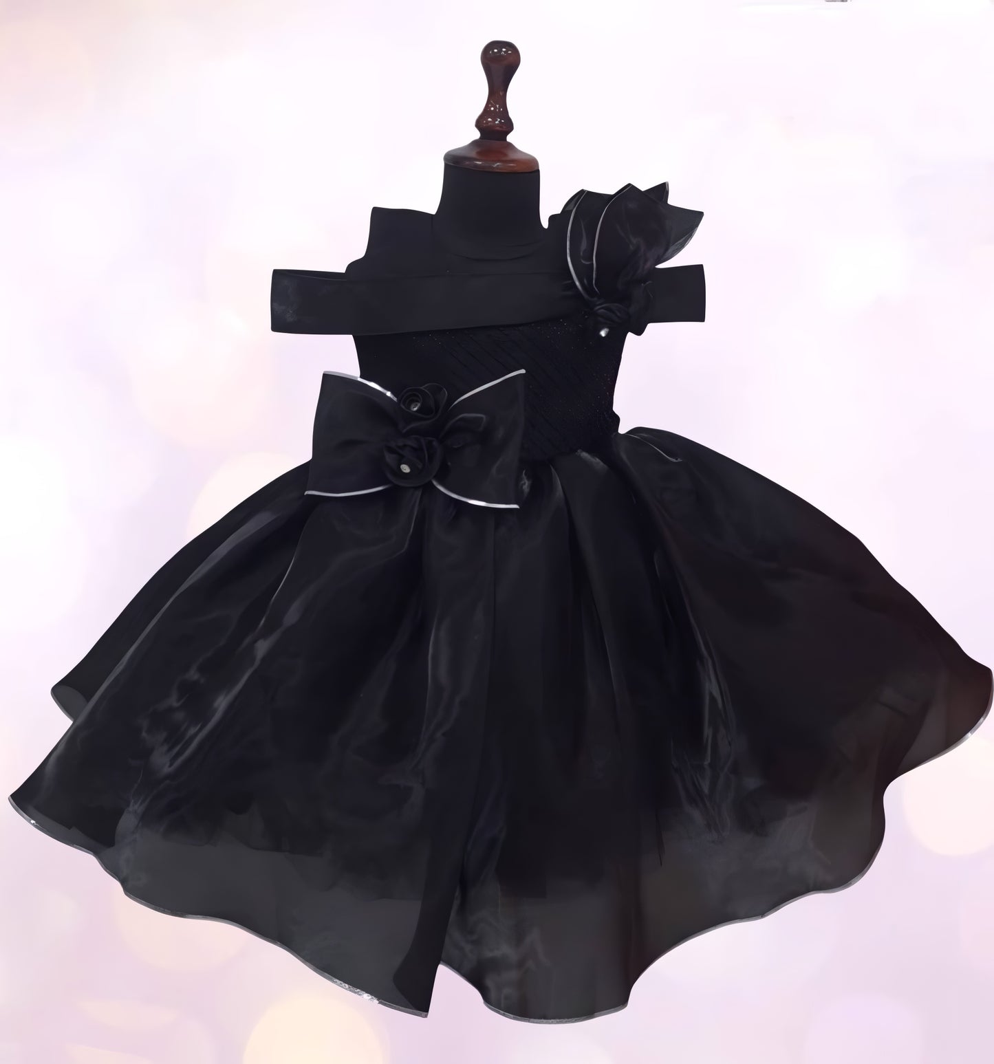 Black frock with bow