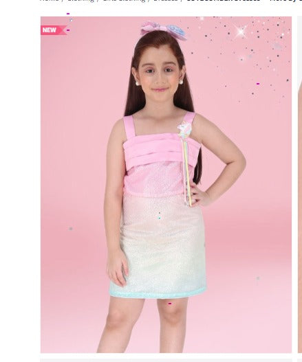 Pink and shimmering white Dress