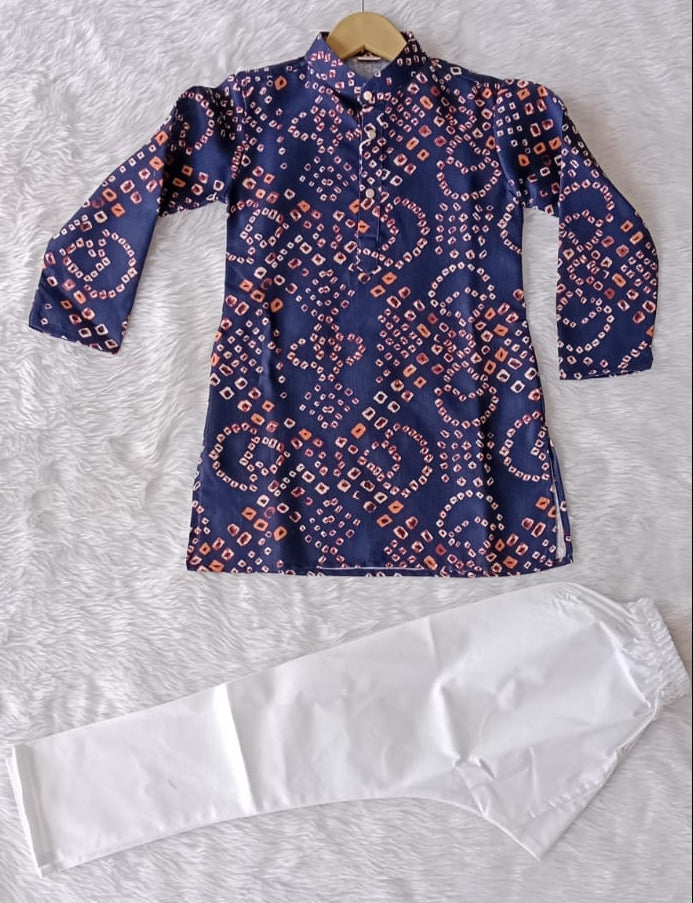 Aarom Blue Color Kurta Pajama