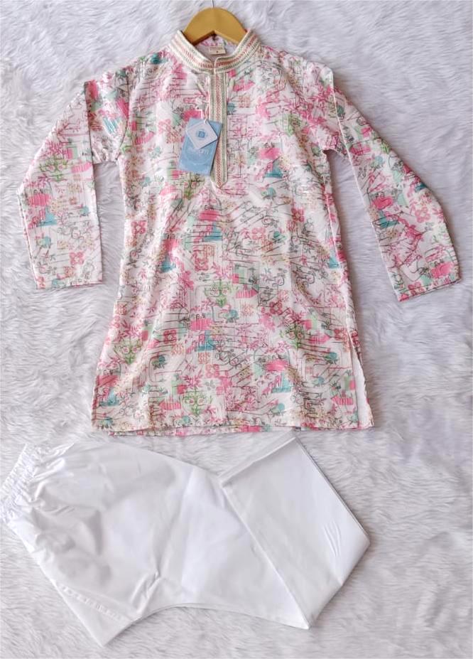 Aarom Pink Color Kurta Pajama