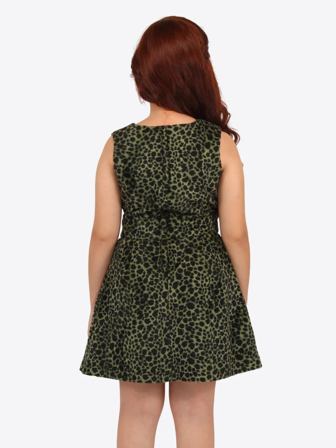 Olive Leopard Print Dress