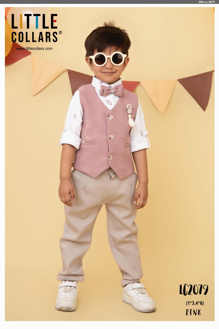 Little Collars Pink Baba Suit With White T-shirt