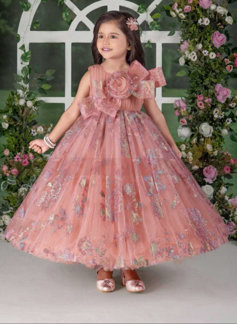 Peach Color Gown1