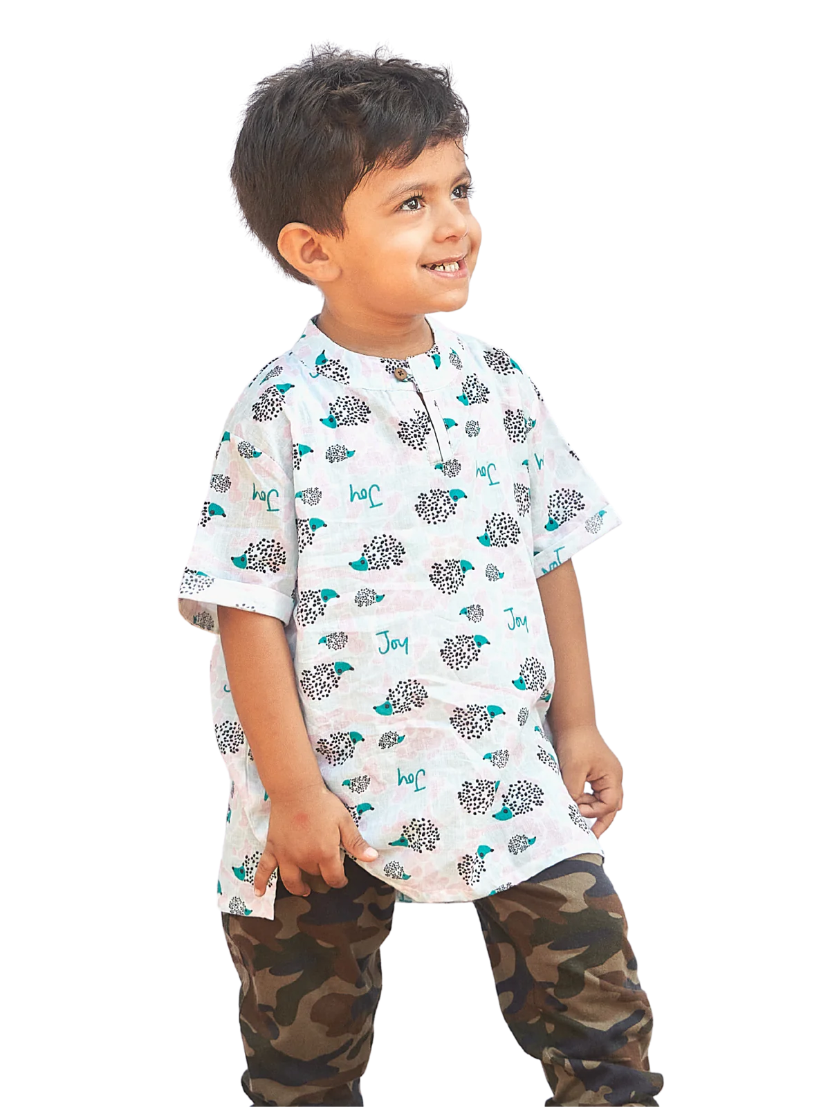 See Sow Happy Hedgehogs Boys Kurta
