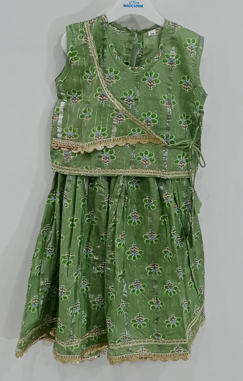 Olive Green Color Lehenga Choli