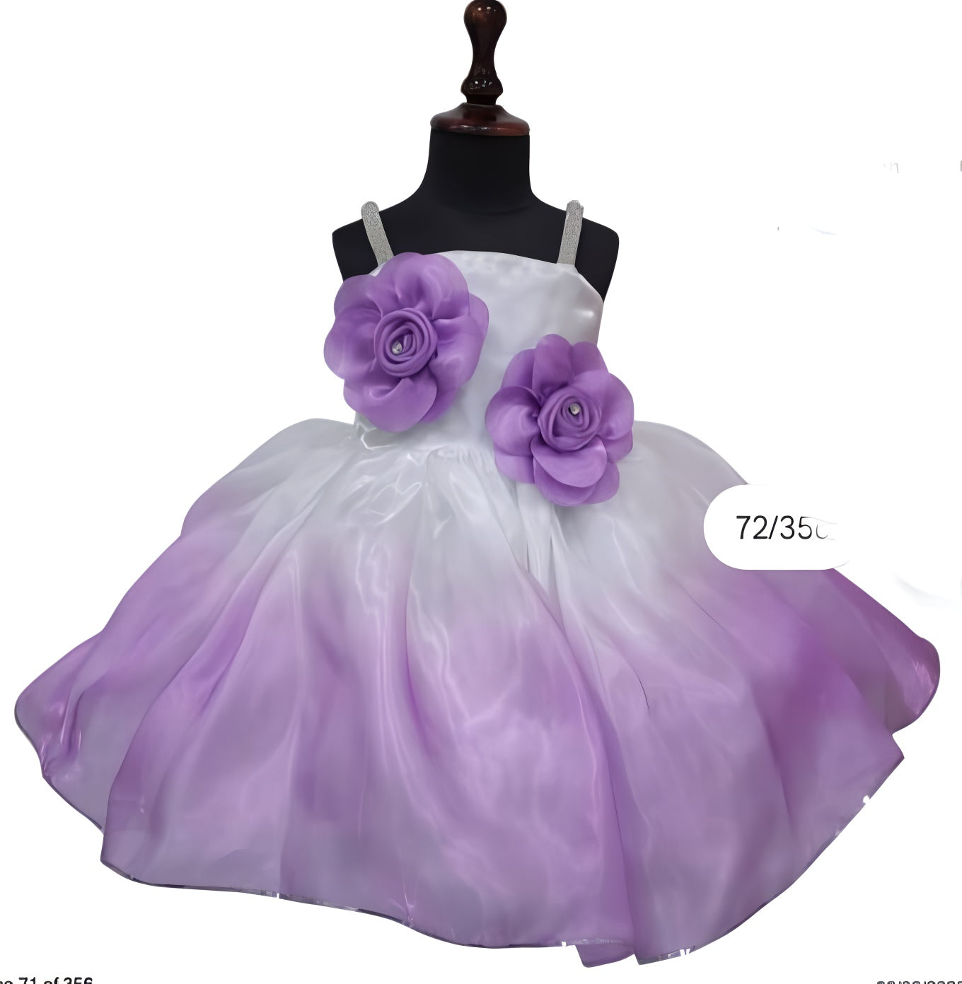 White and Lavendar frock with flowers