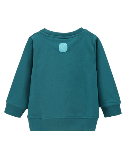 Full Sleeves Sweatshirt Lets Have Fun Theme - Green