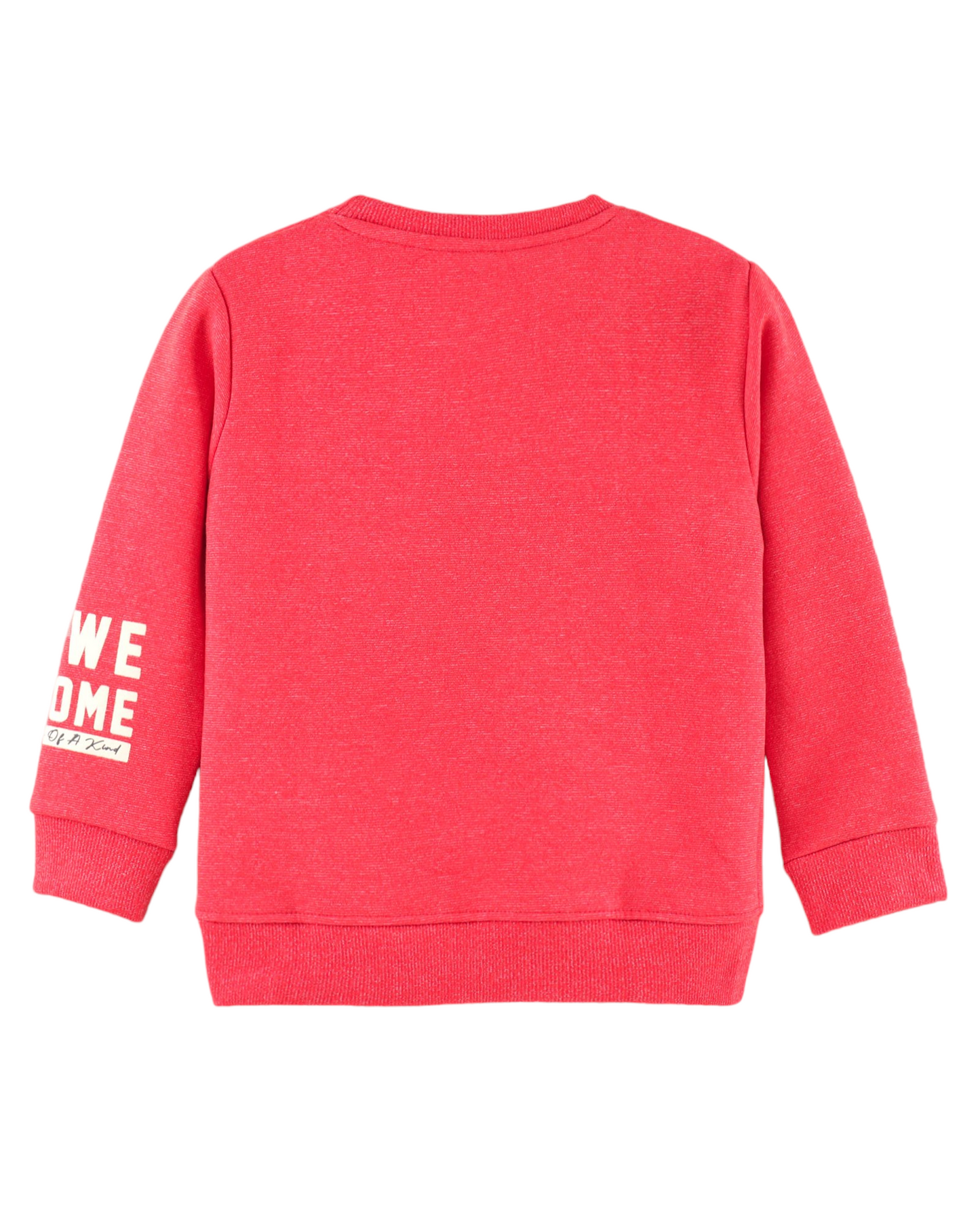 Full Sleeves Sweatshirt Text Print - Red