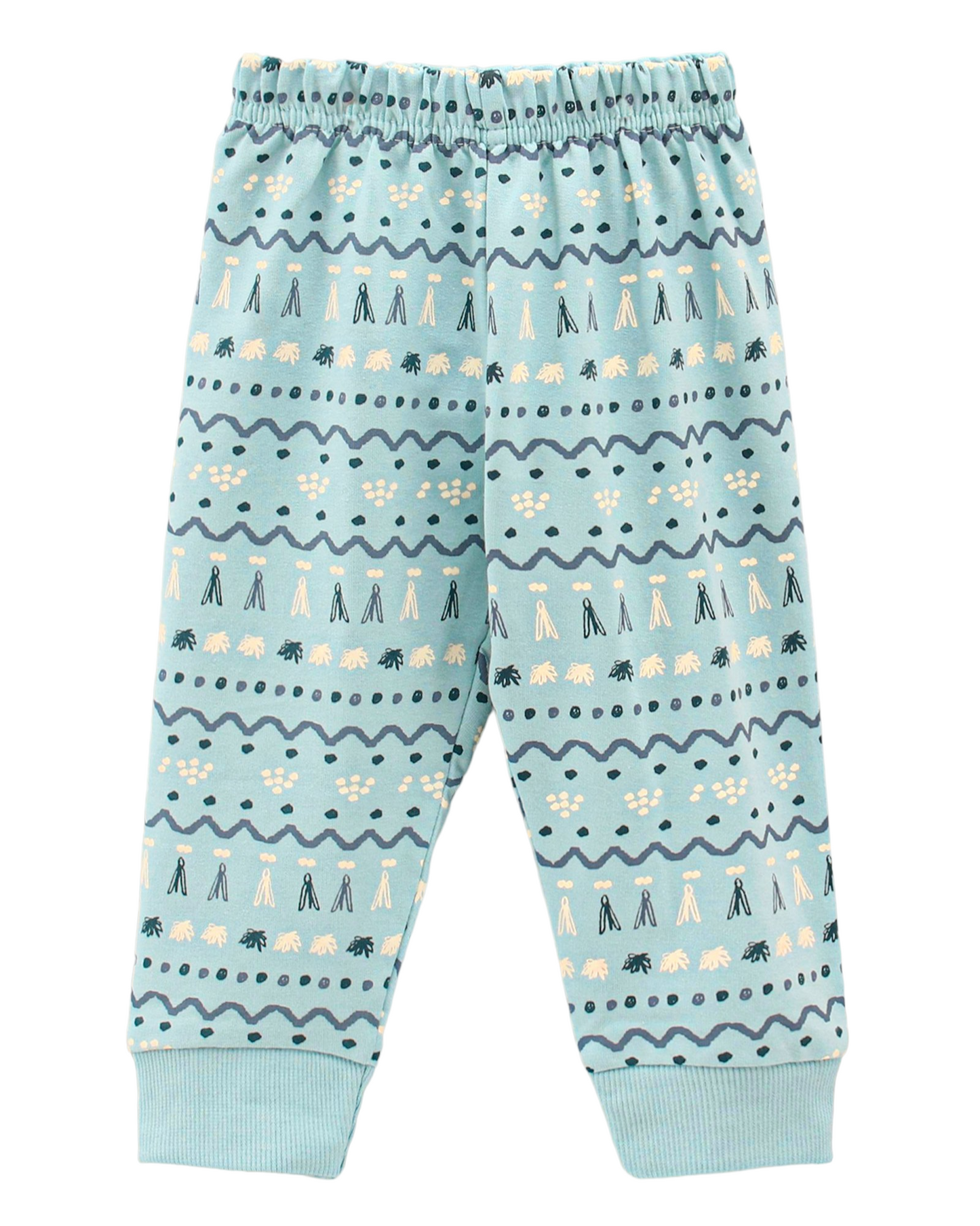 Full Sleeves Sweatshirt & Lounge Pant Set Winter Theme - Blue