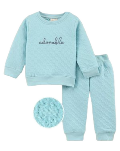 Full Sleeves Sweatshirt & Lounge Pant Set Winter Set - Blue