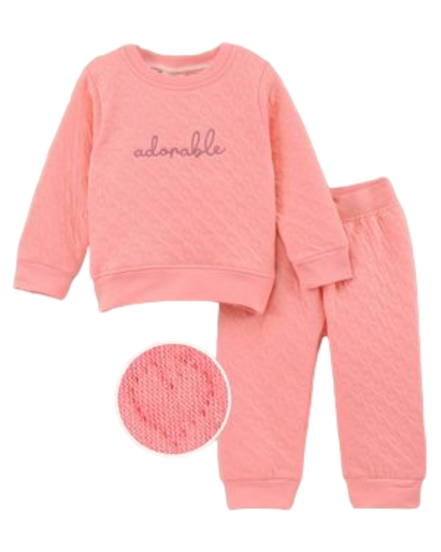 Full Sleeves Sweatshirt & Lounge Pant Set Winter Set - Peach