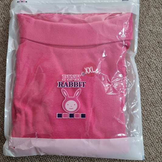 Turtle Neck Full Sleeves Pink Rabbit  T-Shirt Solid- Pink