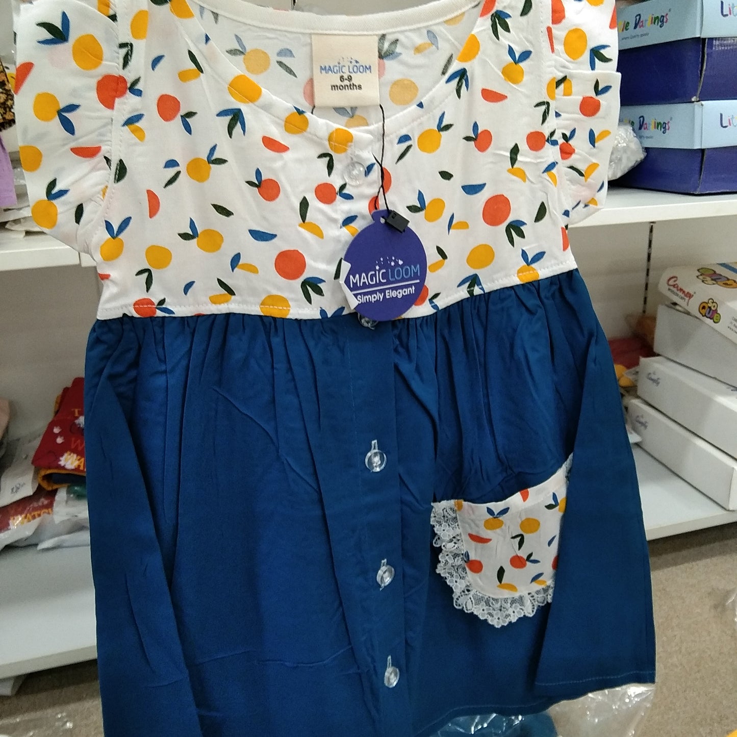 Magic cloom blue cotton frock