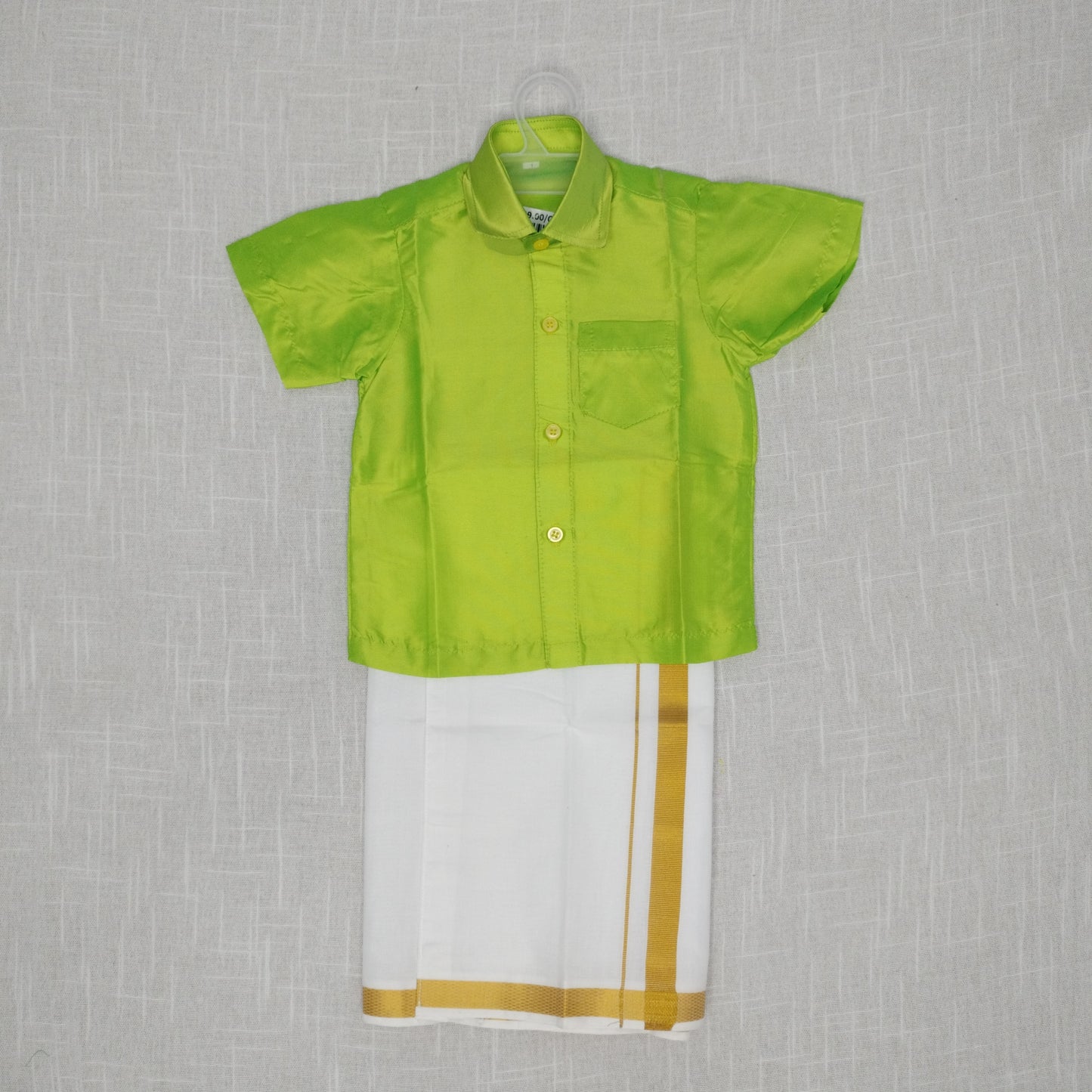 Green colour dhoti set for boys