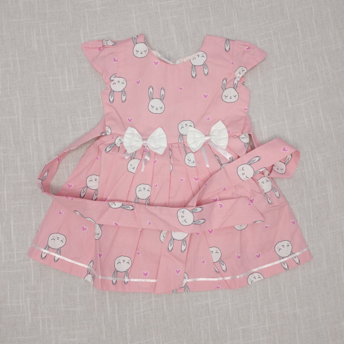 Swan kids pink colour cotton frock