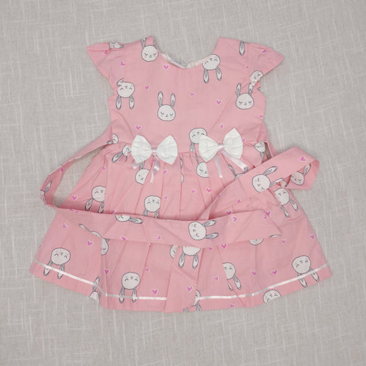 Swan kids pink colour cotton frock