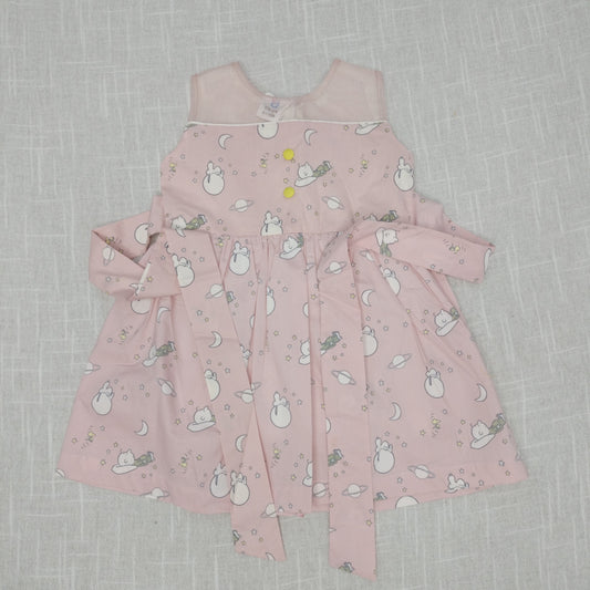 Swan kids light pink colour cotton frock