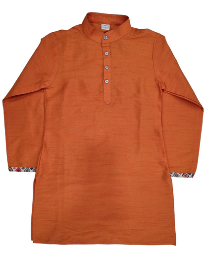 Boys Jacket kurta pajama set, orange (D-762o)