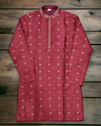 Aarom Maroon Kurta pajama for boys