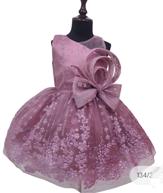 Onion Color frock with side design