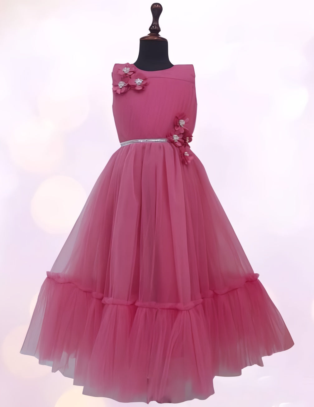 Magenta Color Long Gown