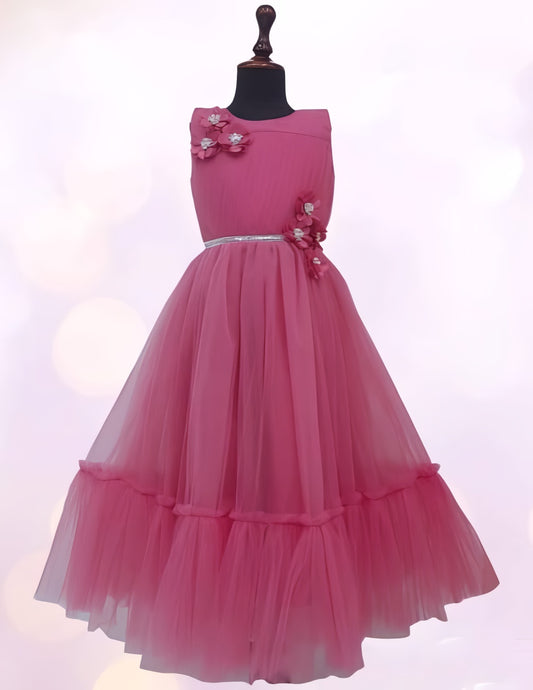 Magenta Color Long Gown