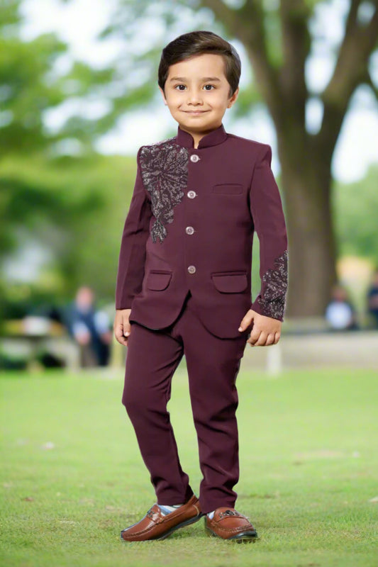 Jolly boy Wine Color boys blazer set