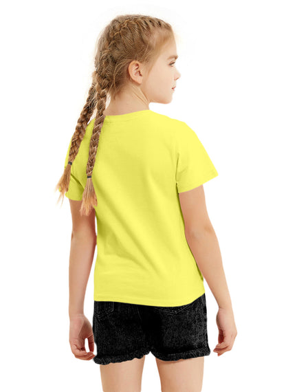 Yellow heart printed t-shirt