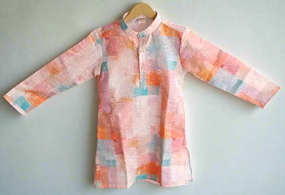 Aarom Orange Color Kurta Pajama