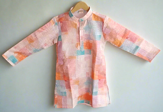 Aarom Orange Color Kurta Pajama