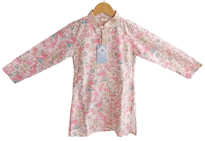 Aarom Pink Color Kurta Pajama
