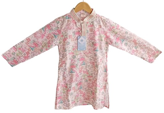 Aarom Pink Color Kurta Pajama