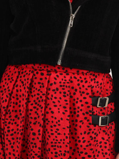 Red Leopard Print Dress