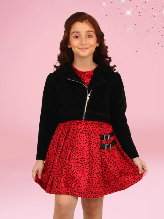 Red Leopard Print Dress