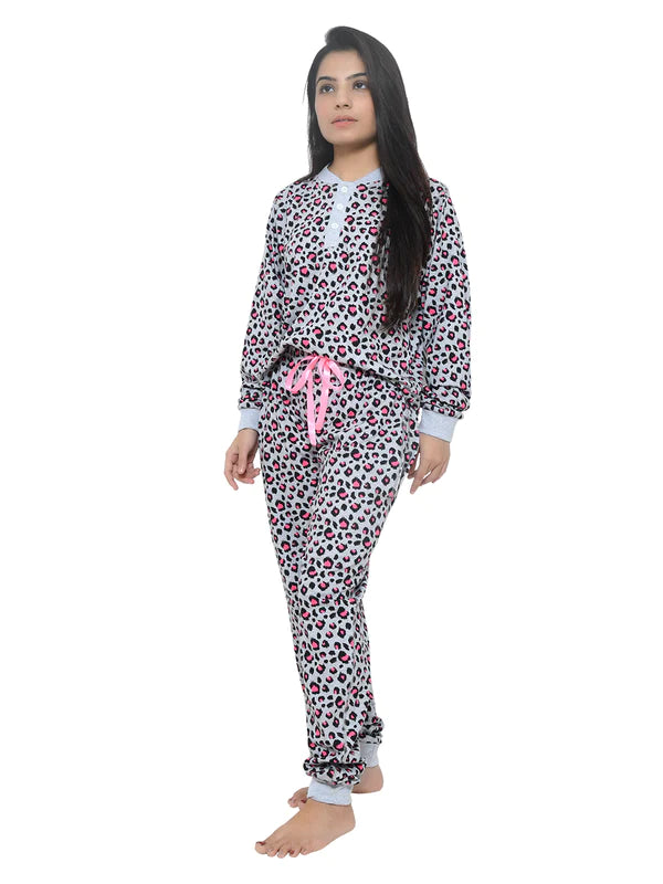 Grey colour night suit for girls