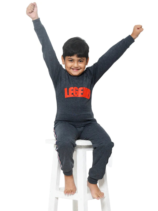 Black colour cotton night wear for kids