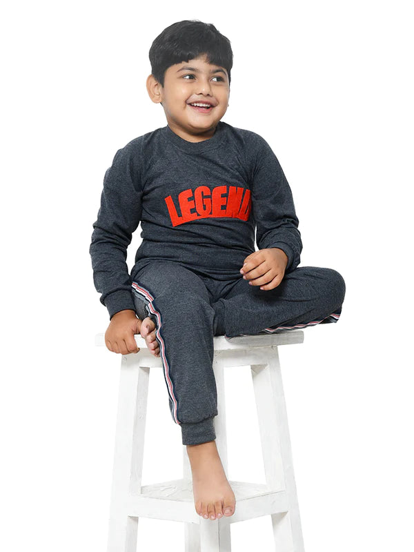 Black colour cotton night wear for kids