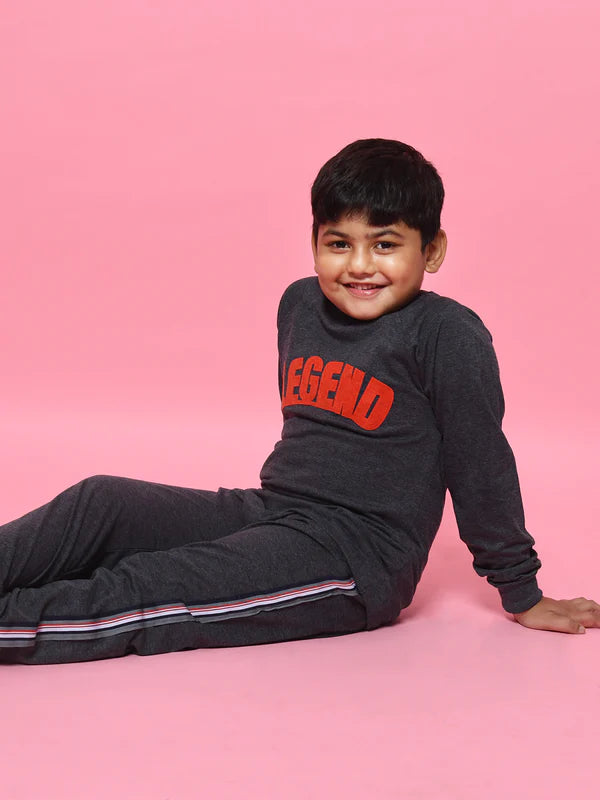 Black colour cotton night wear for kids