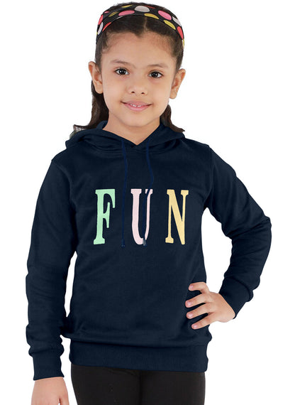 Black fun printed hooded sweatshirt (unisex)