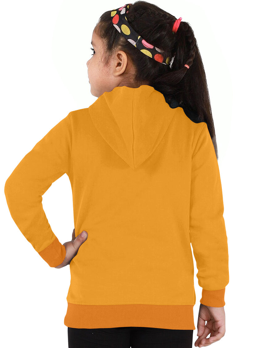 Yellow colour hooded sweatshirt(unisex)