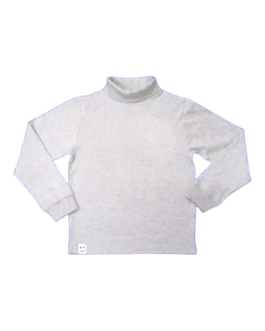 Turtle Neck Full Sleeves Ollypop T-Shirt Solid- Grey