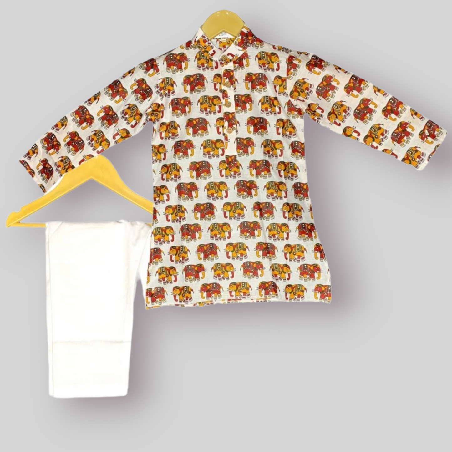 Elephant printed cute kurta pajama set for boys