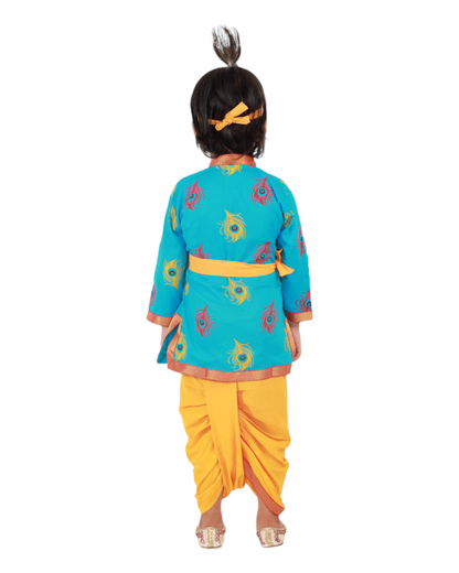 Divine Delight: Krishna Costume for Kids in blue for boys