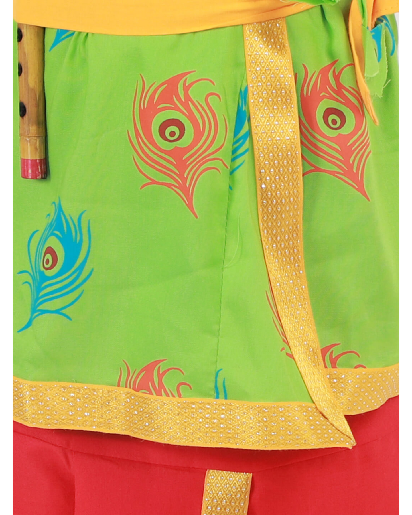 Divine Delight: Krishna Costume for Kids in green for boys